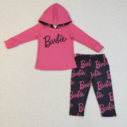 Girls pink design hoodie outfit   GLP0365