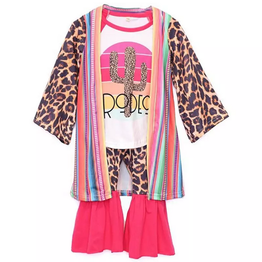 Girls 3pcs cactus print outfit  GLP0389