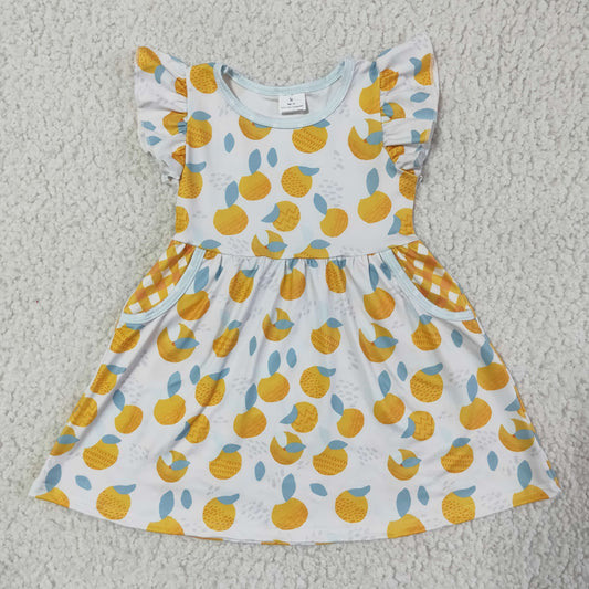 (Promotion)Girls summer knee length dress   GSD0074