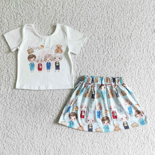 Short sleeve and skirt summer outfits     GSD0120