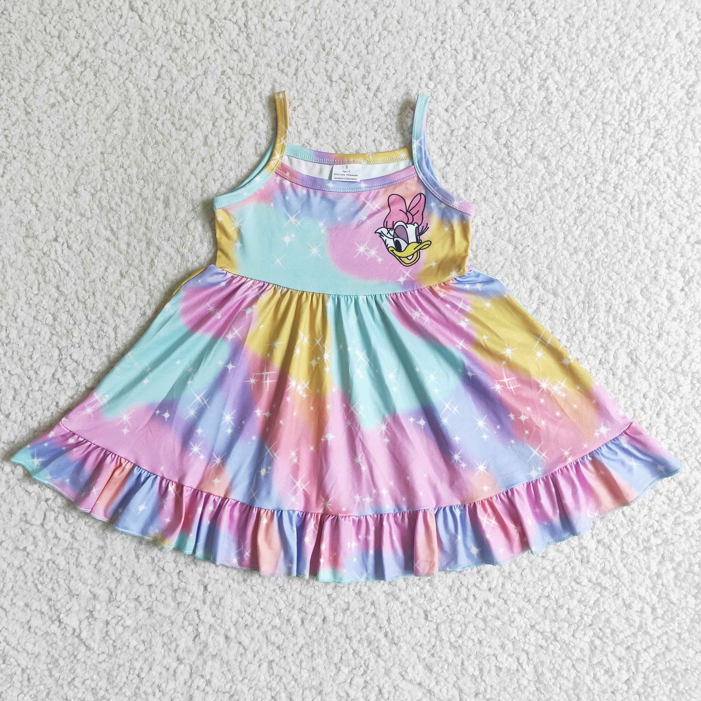 Girls summer knee length dress   GSD0126