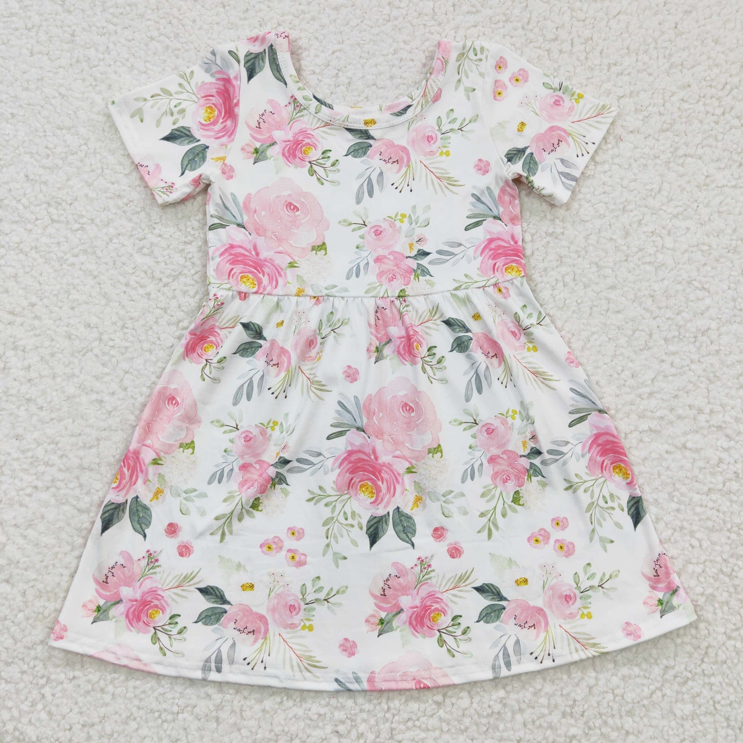 Girls flowers print summer dress   GSD0274