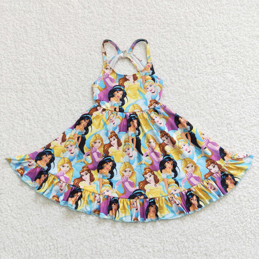 Girls summer princess print dress GSD0282