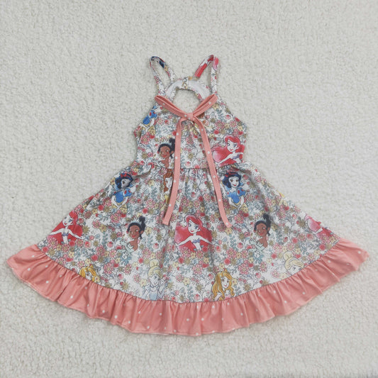 Girls summer princess floral print dress GSD0284