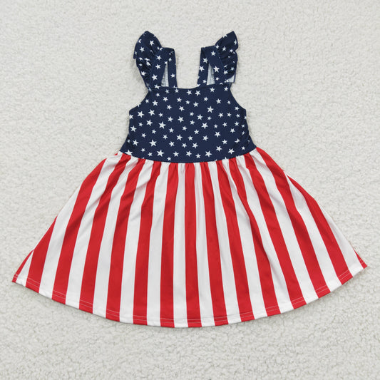 Girls star stripes 4th of July dress GSD0289