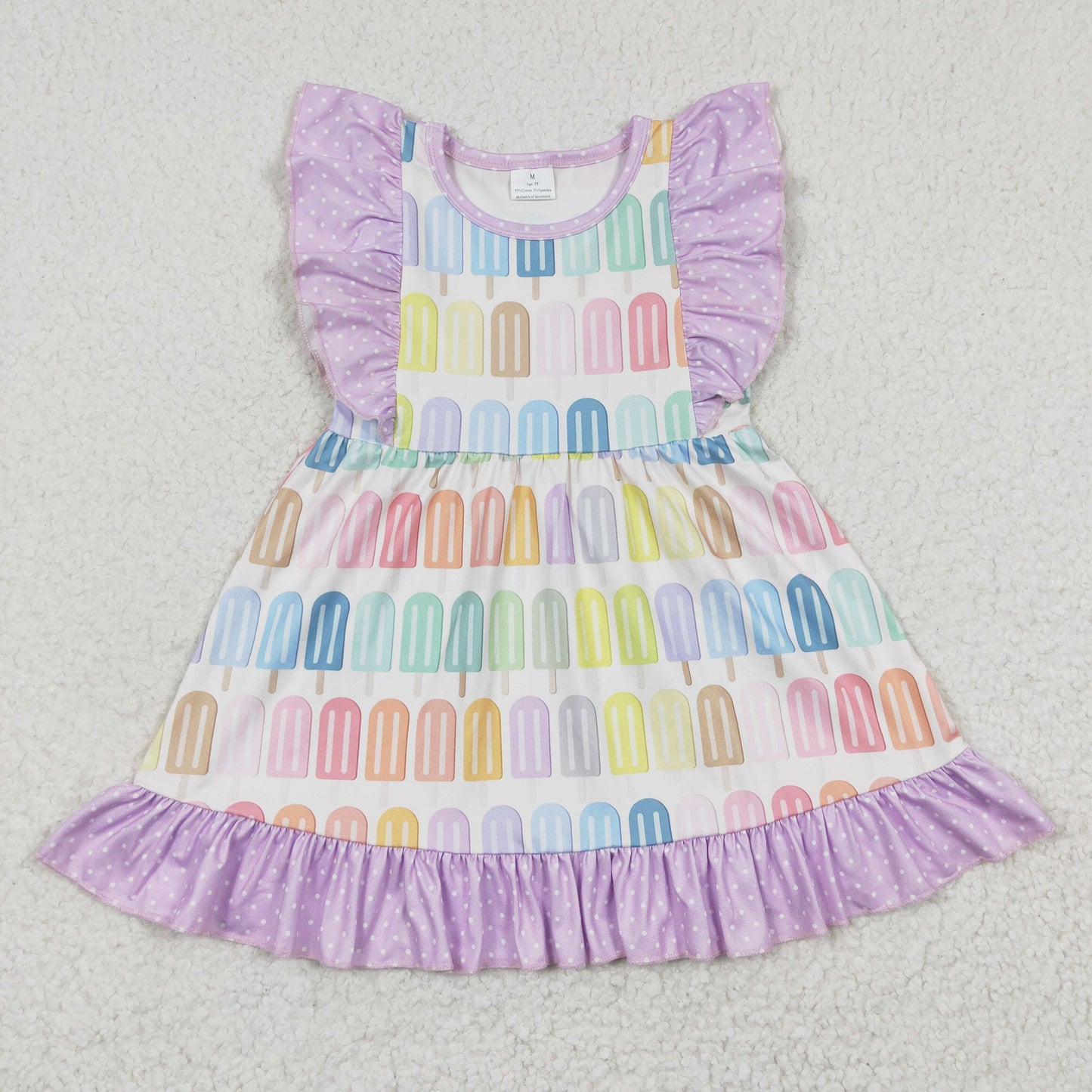 Girls colorful popsicle print dress GSD0293