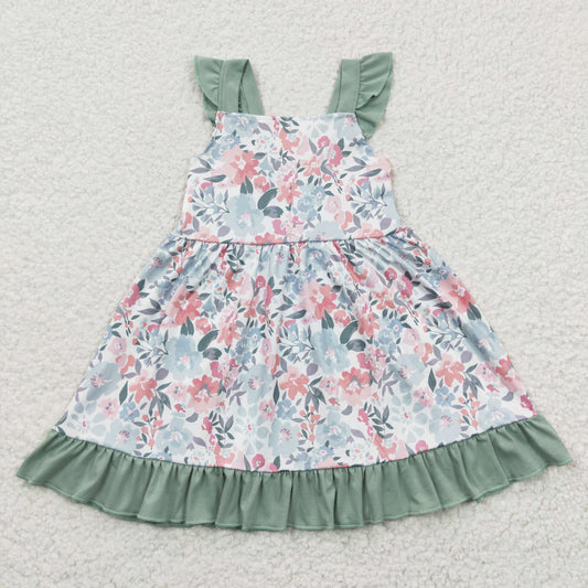 Girls floral print summer dress GSD0319