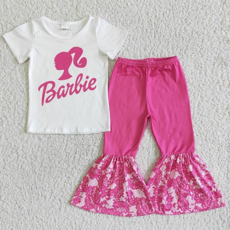 Girls pink 3 pcs outfits   GSPO0363