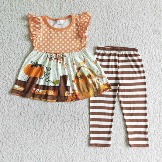 Girls fall pumpkin Outfits   GSPO0173