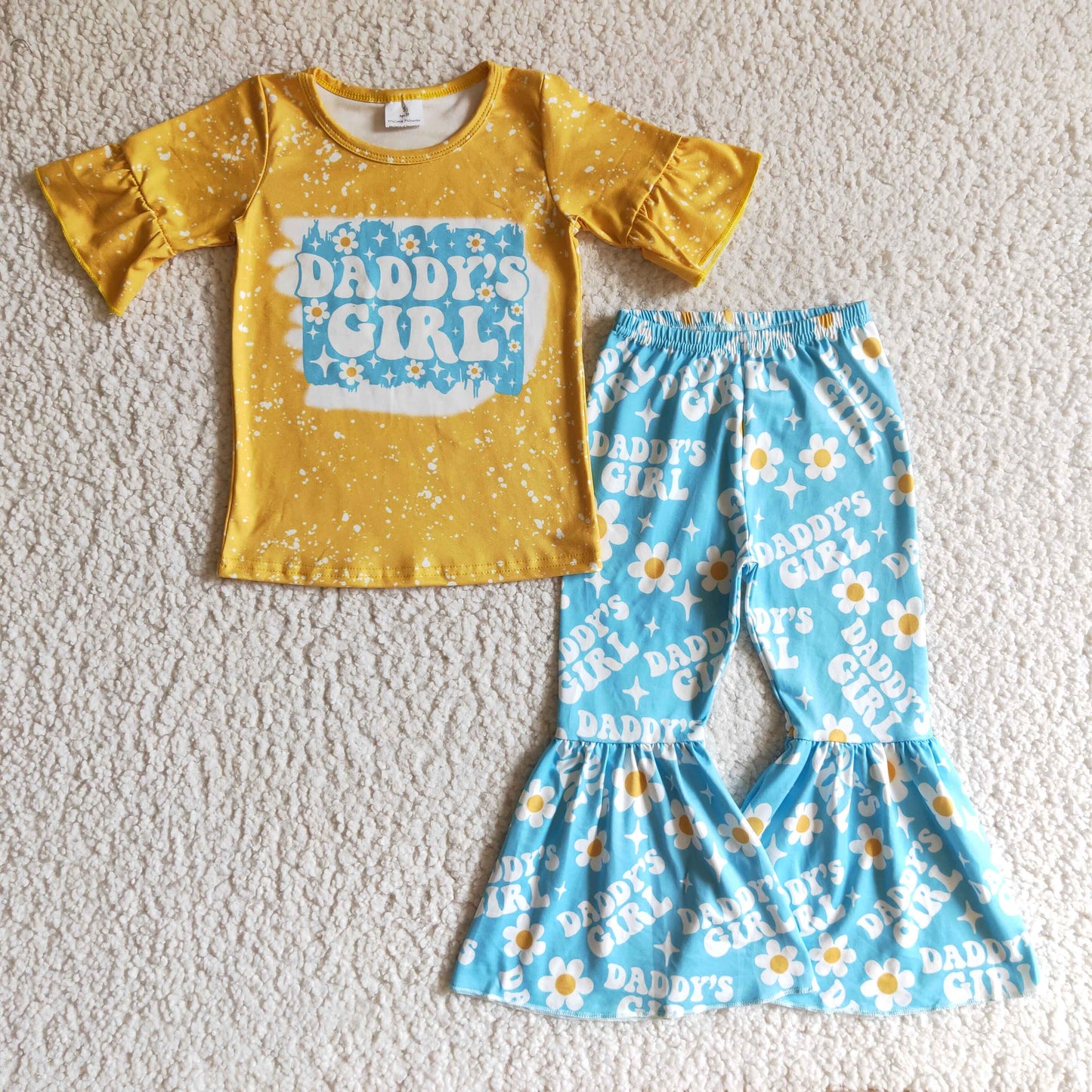 (Promotion)Girls short sleeve DADDY'S GIRL outfits    GSPO0197