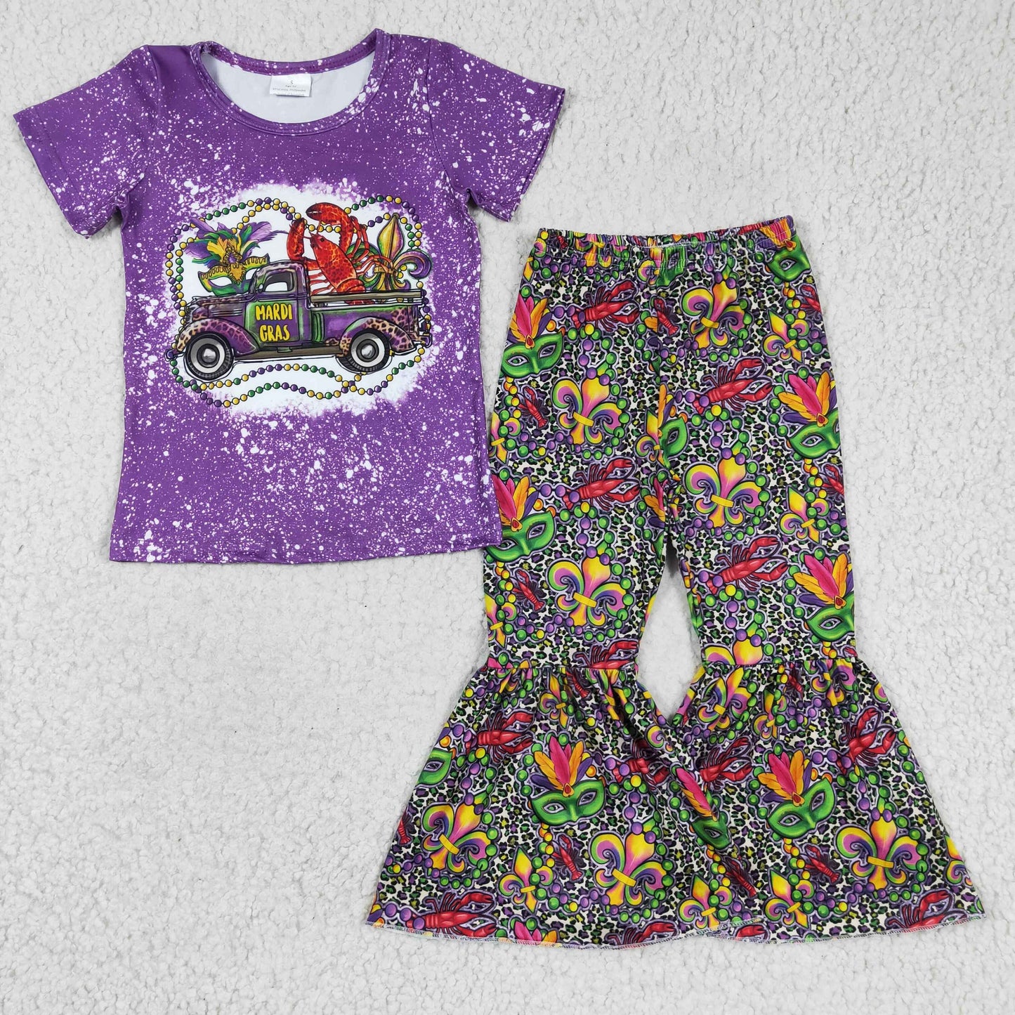 Girls Maidi Gras bell pants outfit GSPO0268 – baby skirts