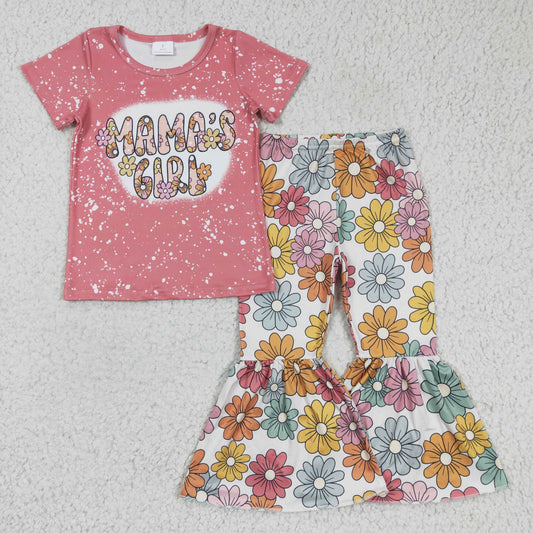 MAMA'S GIRL flowers print outfit  GSPO0317