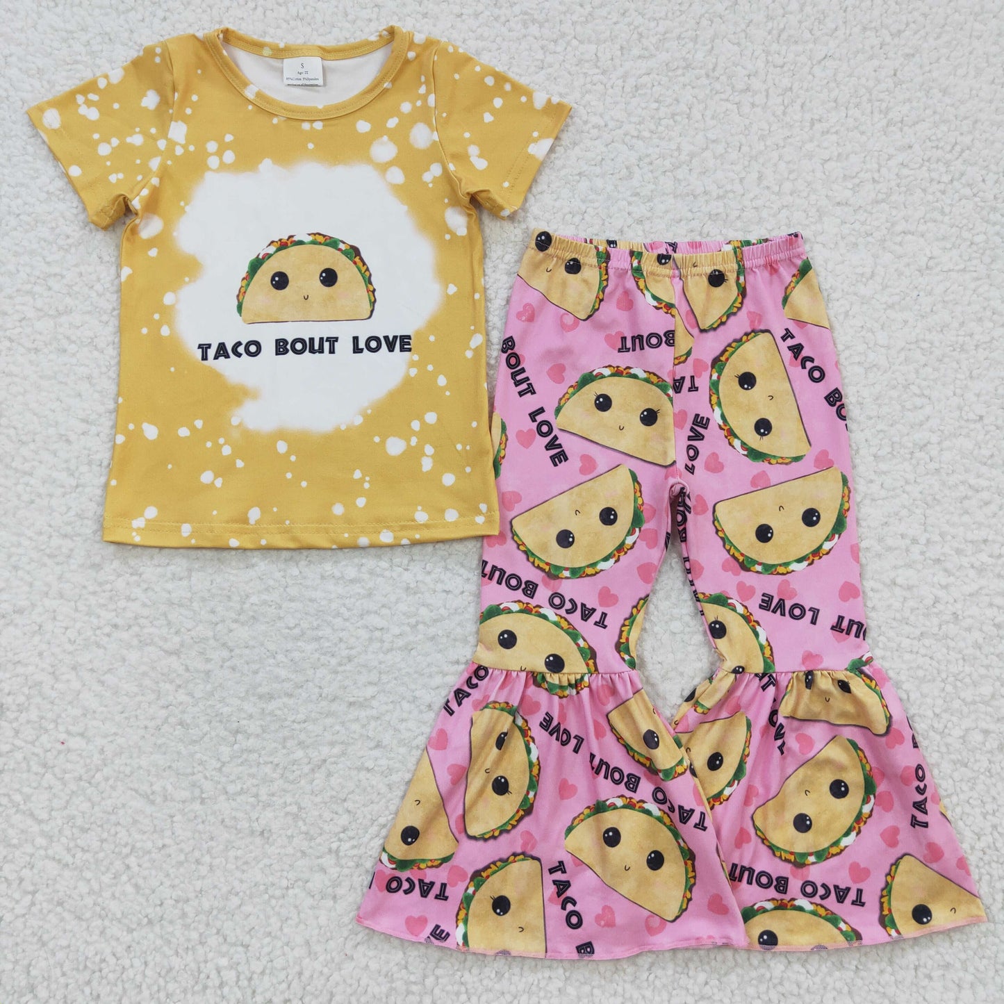 Girls taco bout love print outfit  GSPO0347