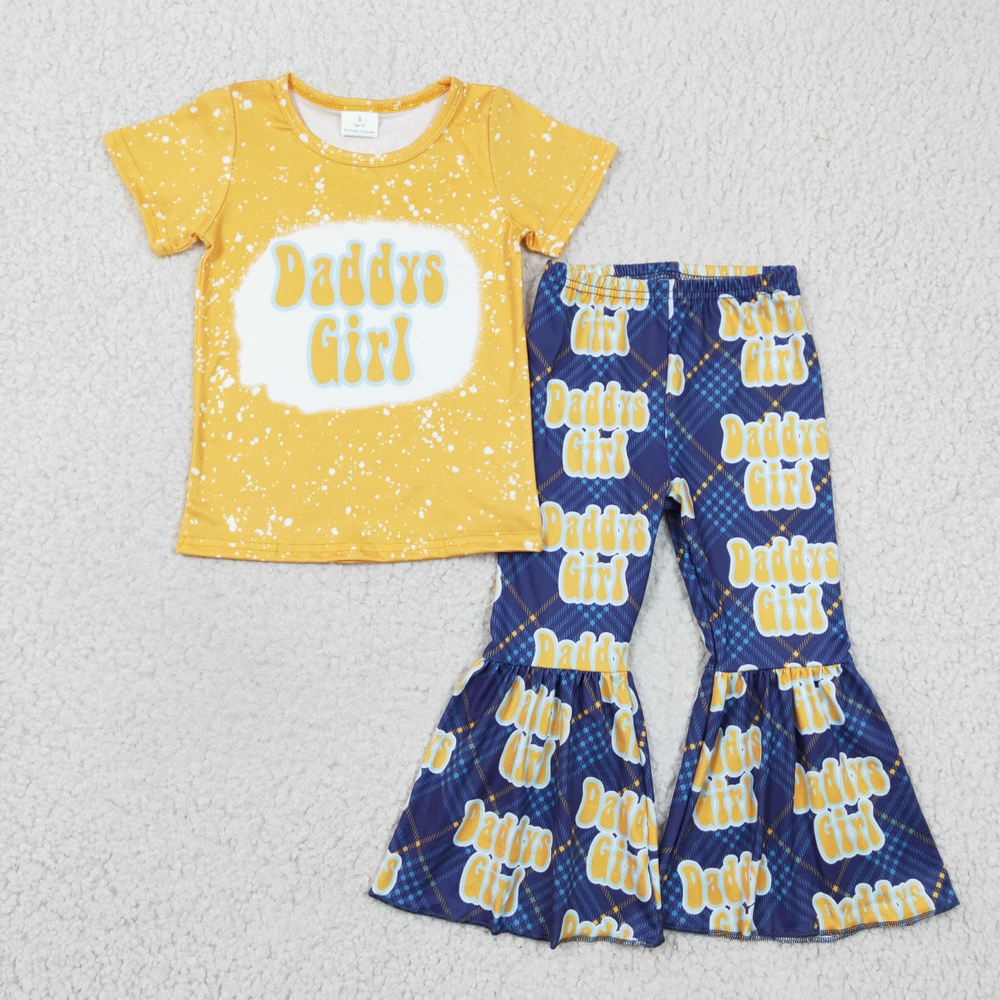 Daddy's Girl print bell pants outfit GSPO0357