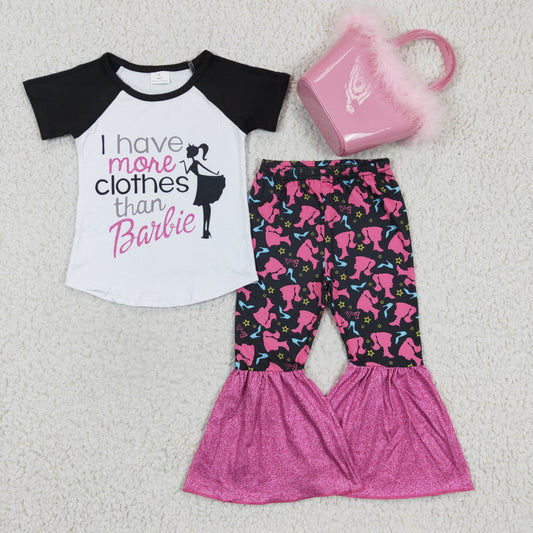 Girls pink 3 pcs outfits GSPO0362