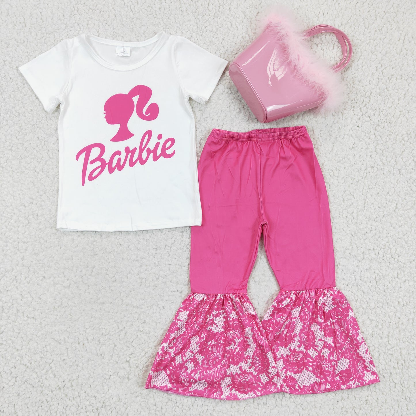 Girls pink 3 pcs outfits   GSPO0363