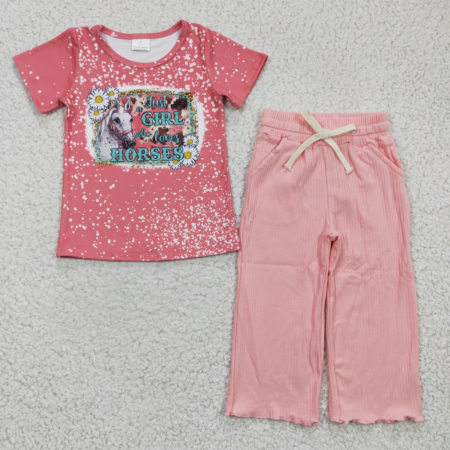 Just a girl loves Horses Western Pants Clothes Sets  GSPO0488