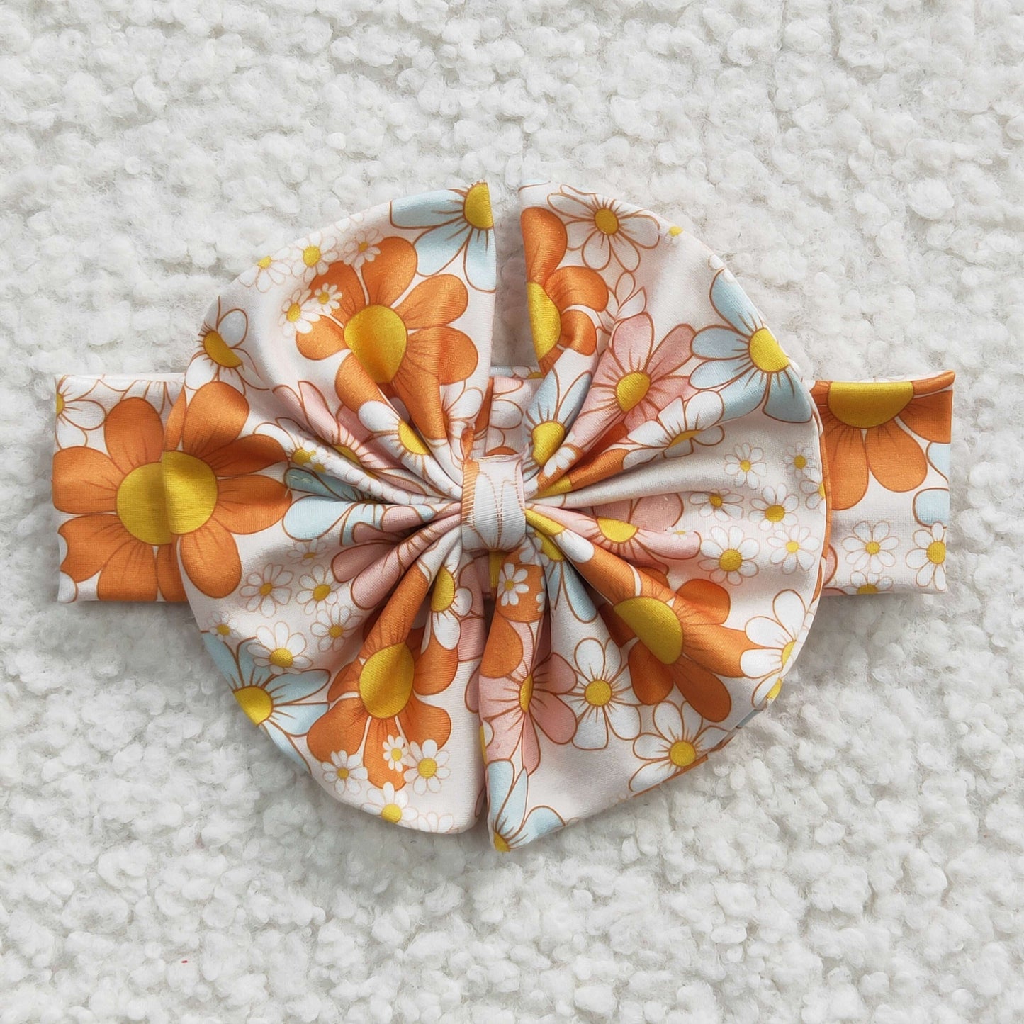 Baby girls orange floral top stripes print bummie sets GBO0106