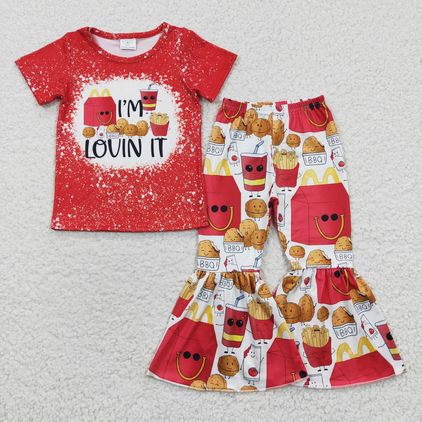 I'm lovin it red print bell bottom pants outfits GSPO0549