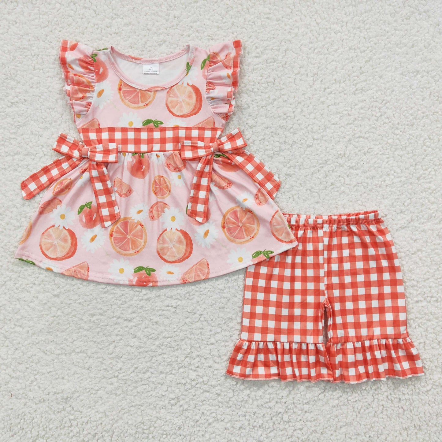 Girls orange summer outfits GSSO0239