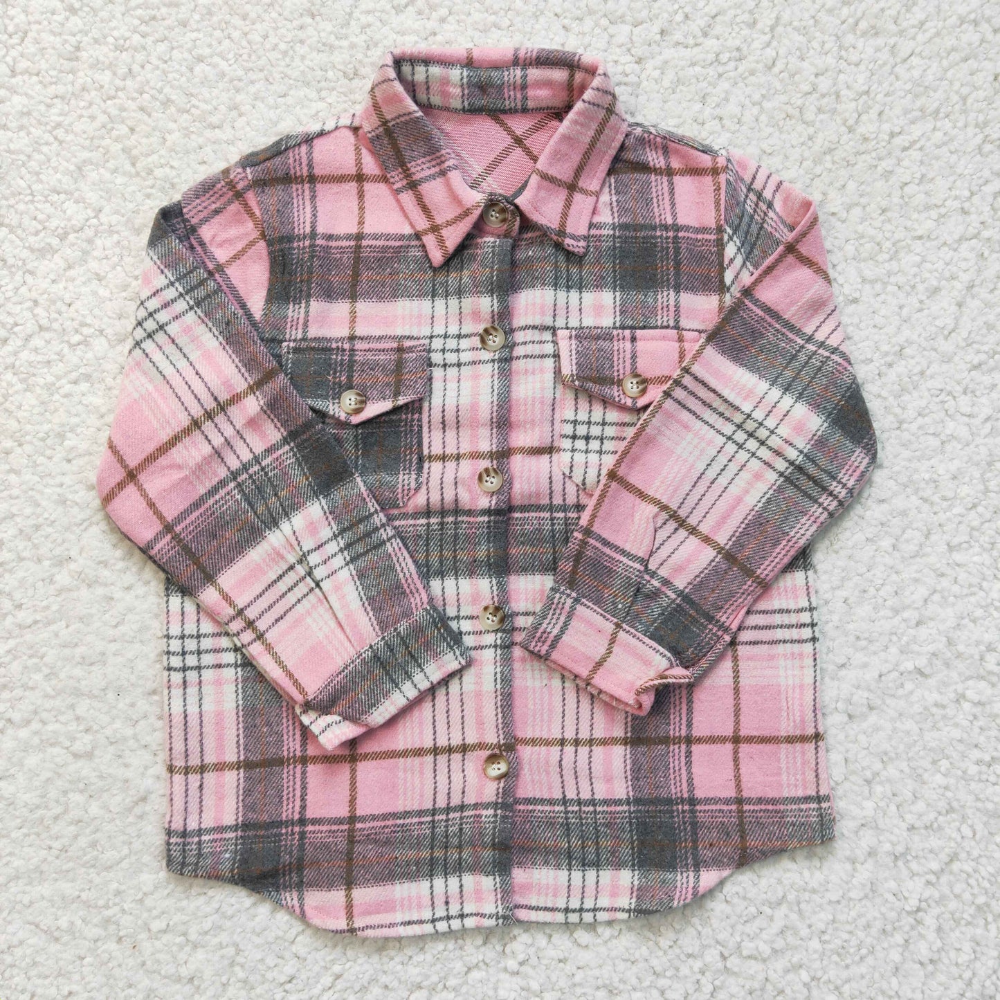 Girls pink cotton spring shirt GT0094