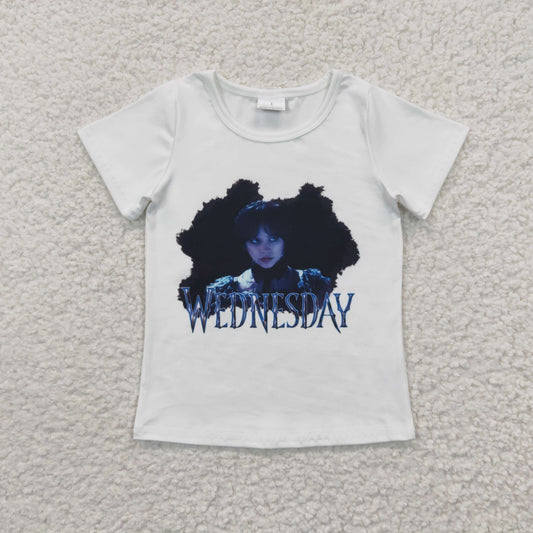 Girls Wednesday print top GT0171