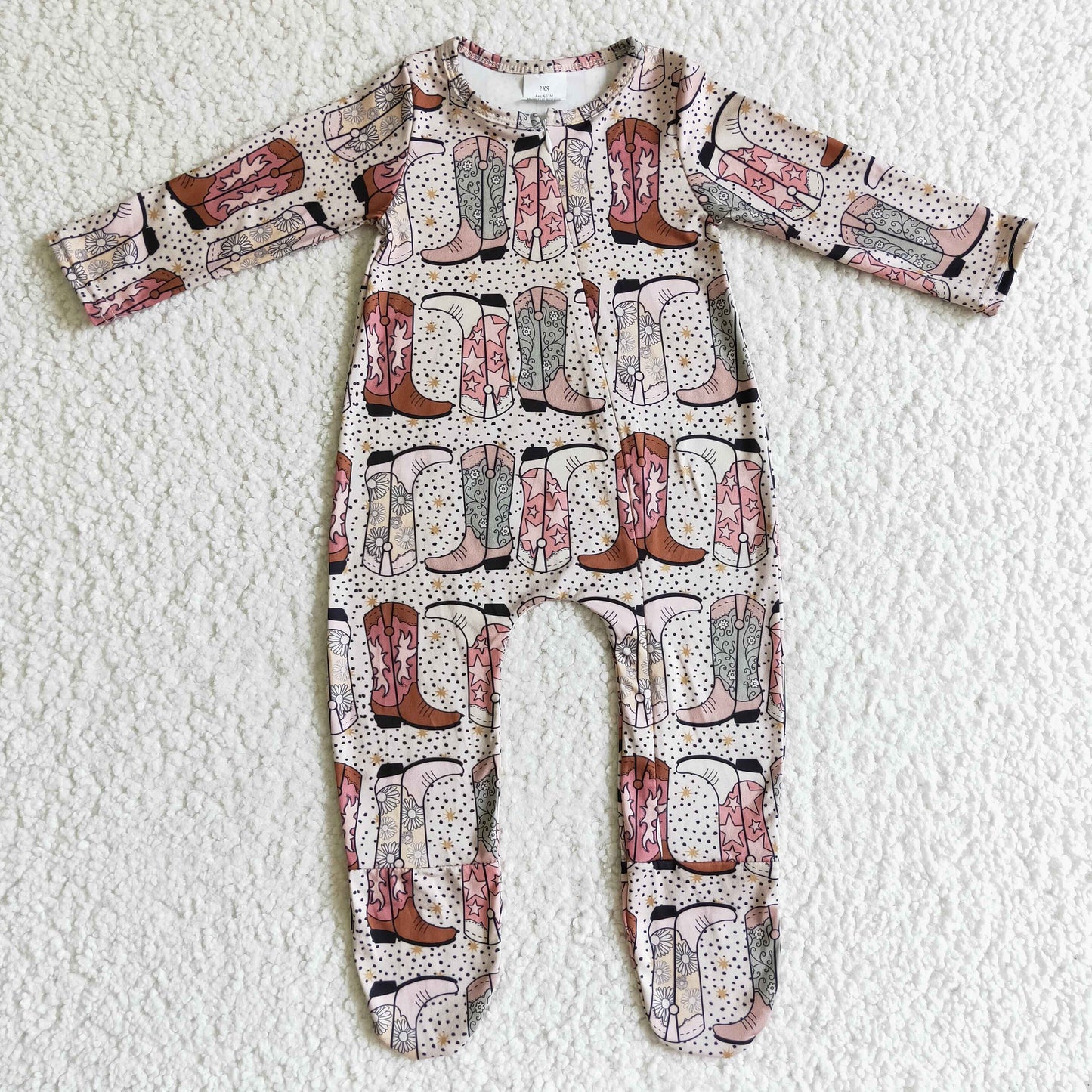 Baby fall FOOTED romper      LR0070