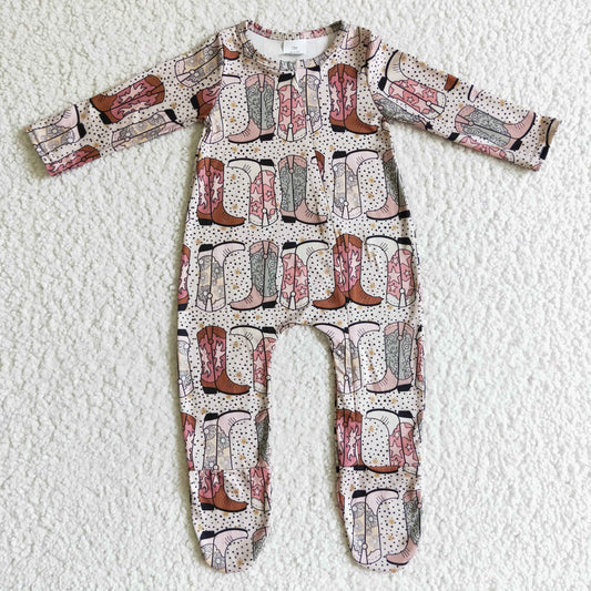 Baby fall FOOTED romper      LR0070