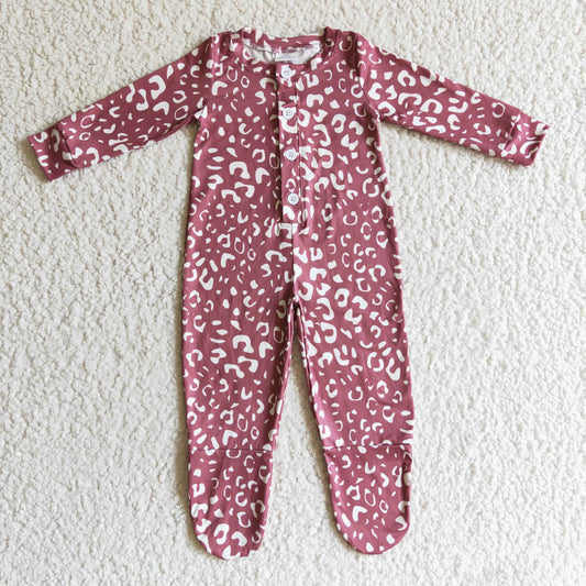 Baby girls FOOTED fall romper      LR0117