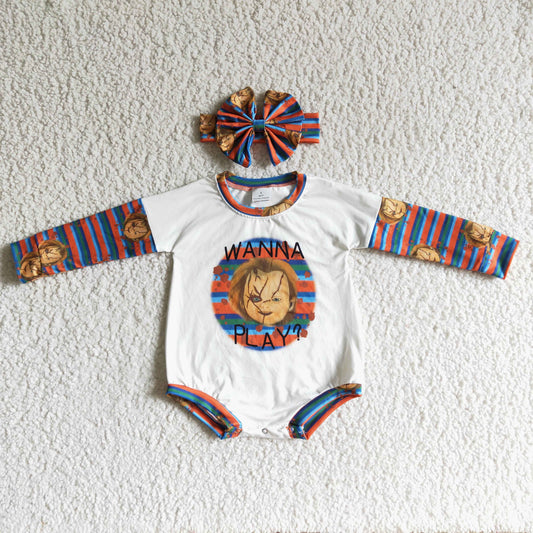 Baby Girls long sleeve romper      LR0127