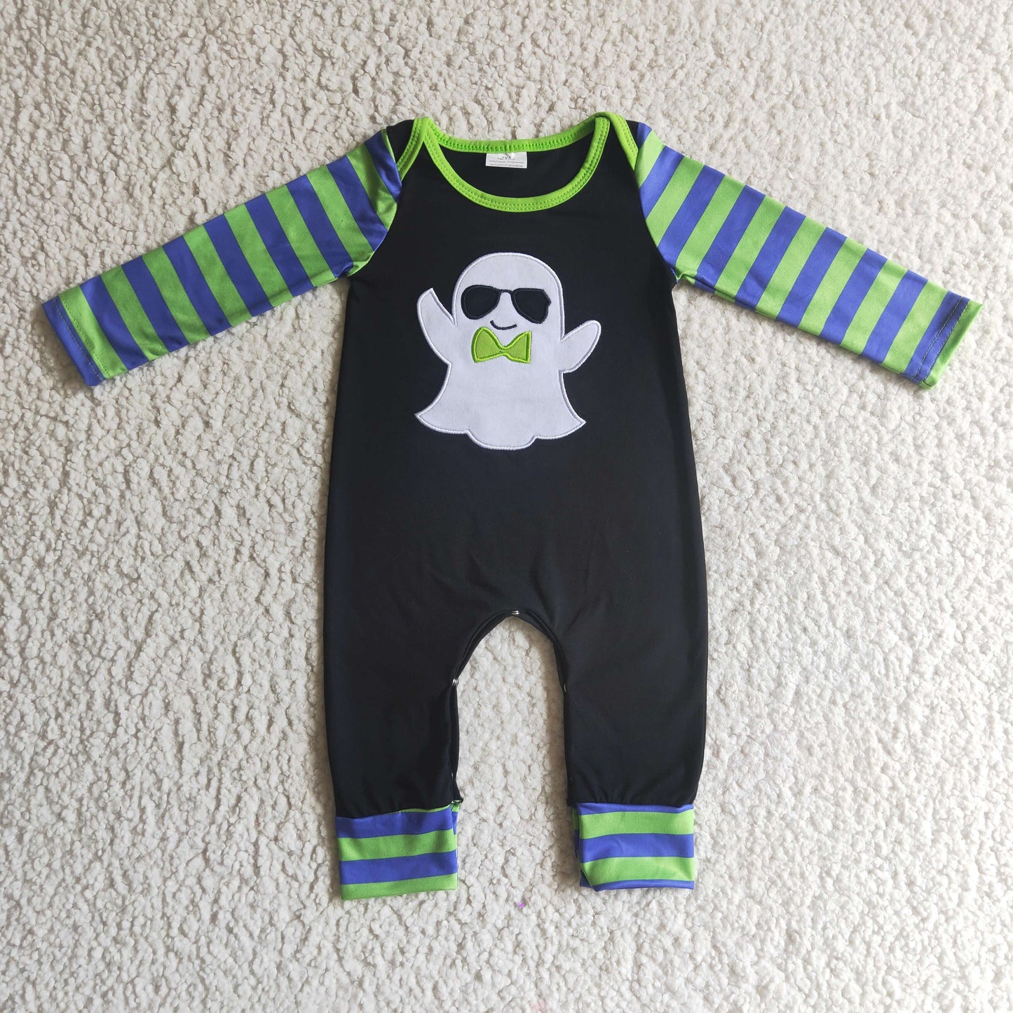 Boys Halloween embroidery romper      LR0132