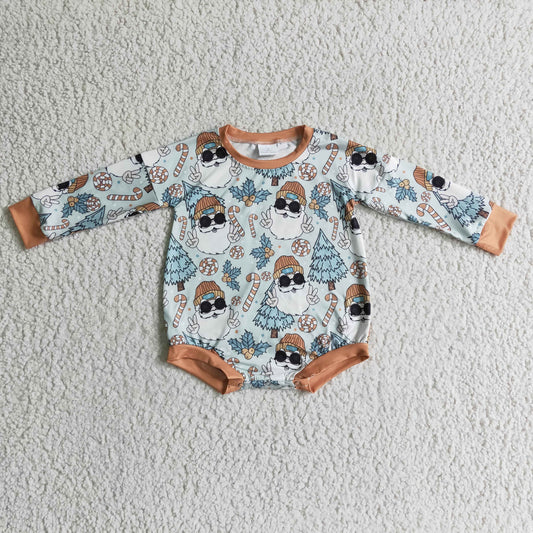 Baby Christmas print romper   LR0179