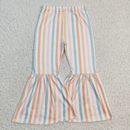 Girls stripe print bell pants   P0059