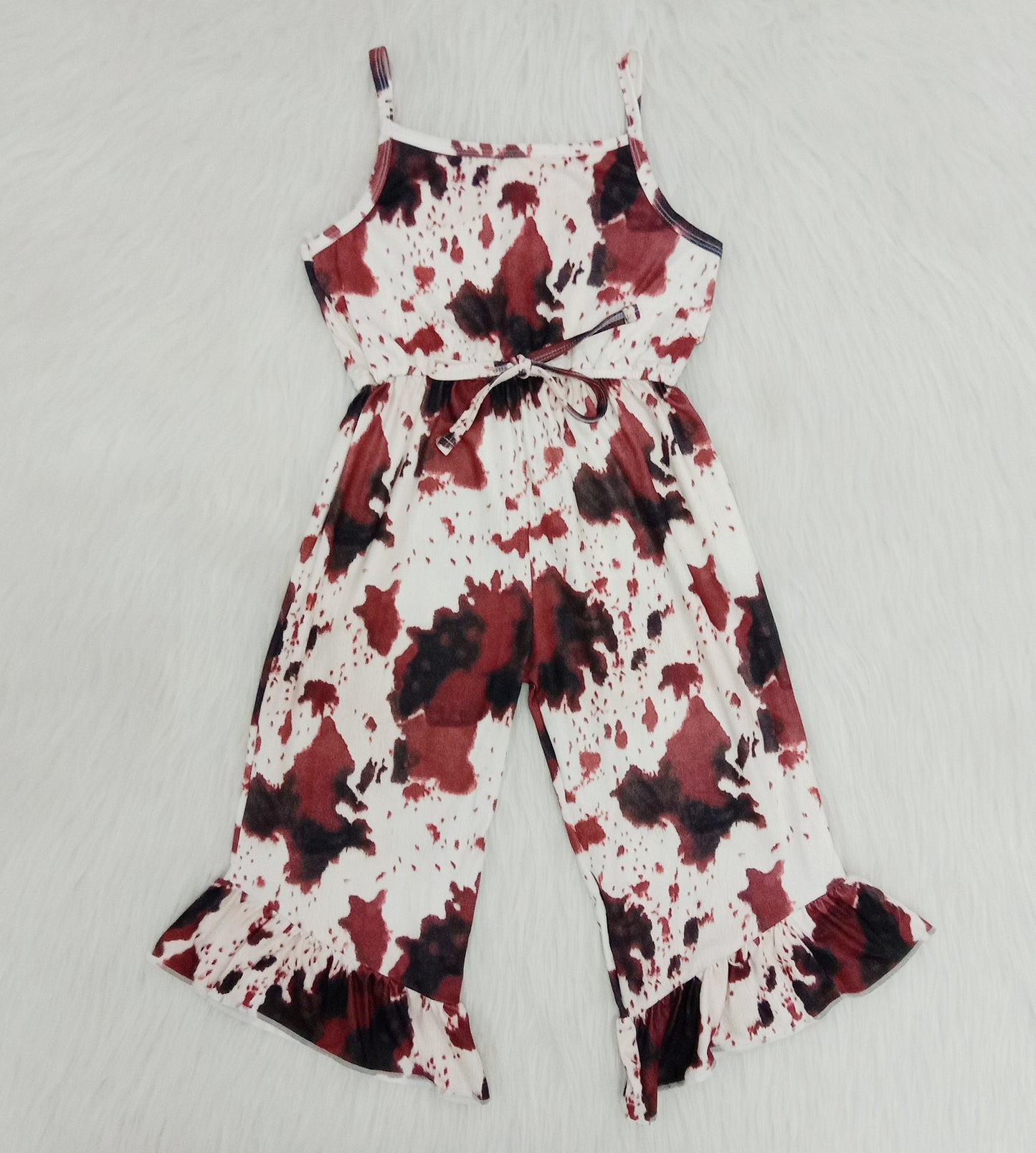 Girls summer cow print jumpsuit C11-2