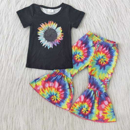 Short sleeve bell bottom pants outfits