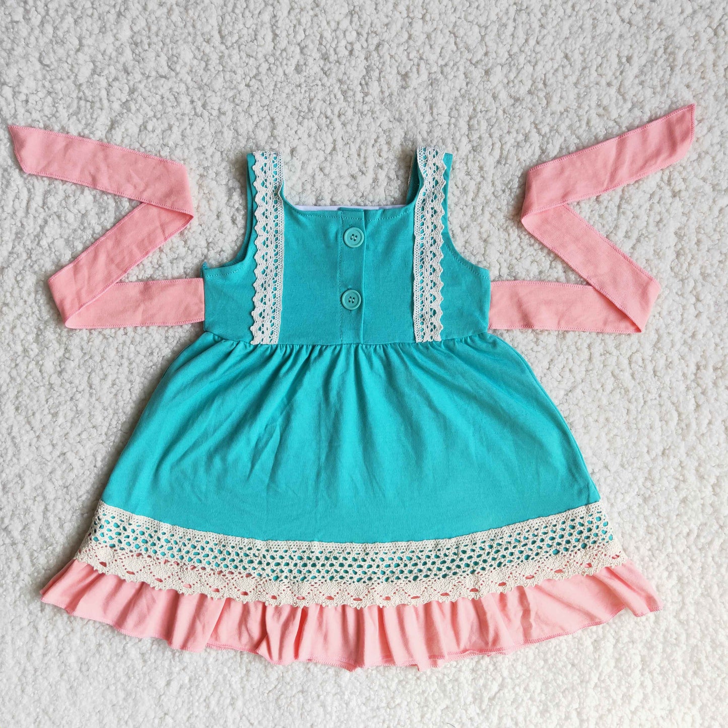 Sleeveless Easter cotton embroideried dress