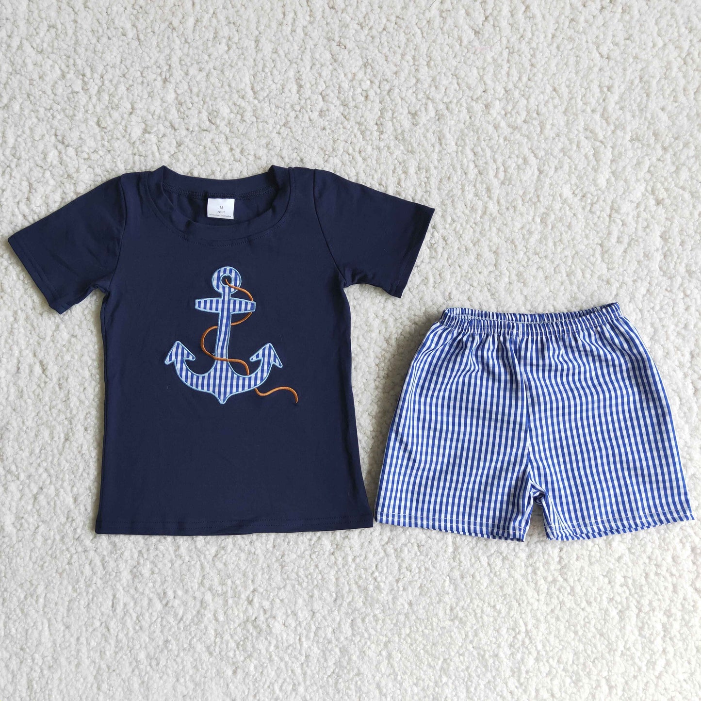 Boys summer short sleeve shorts embroideried outfits D12-17