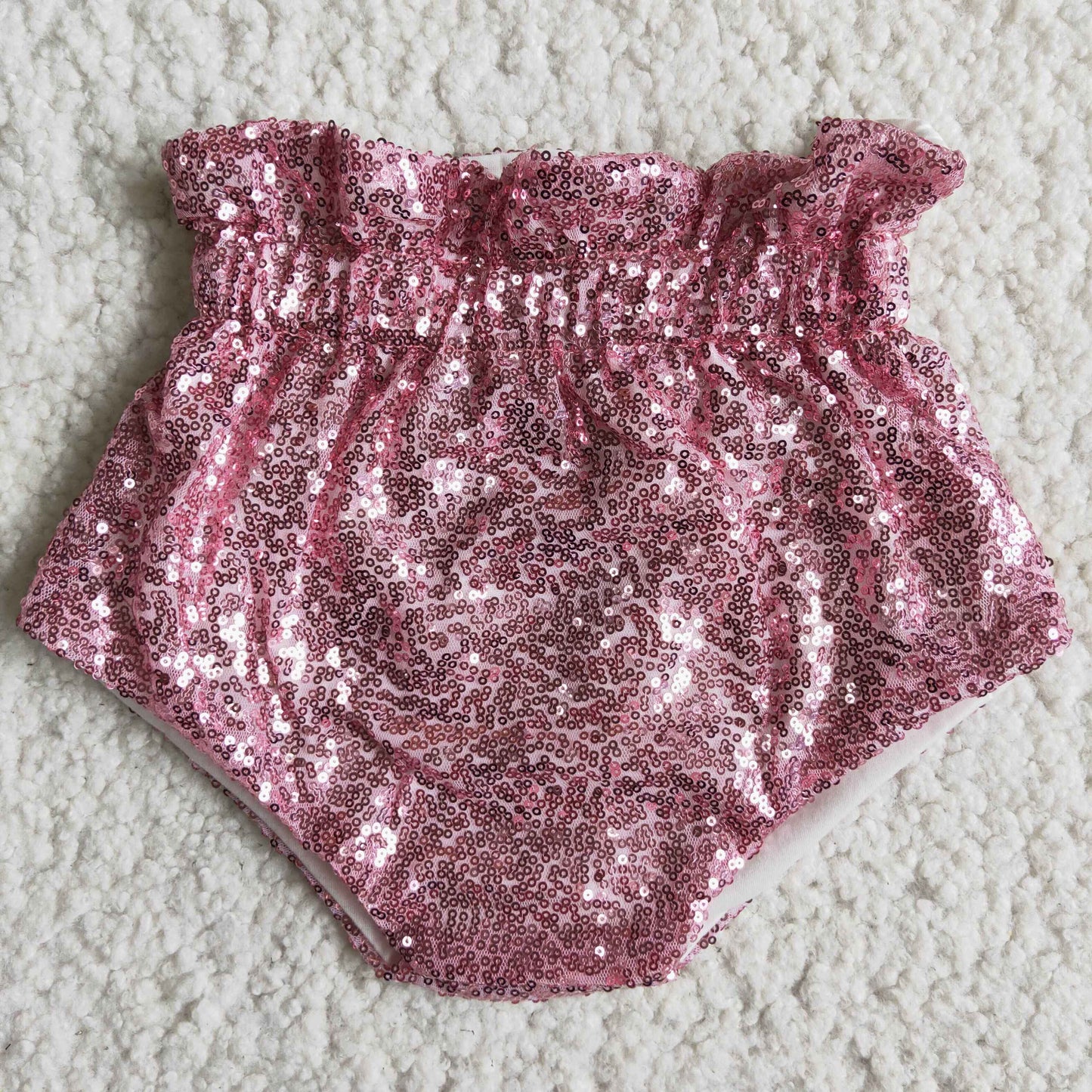Baby girls sequined bummies