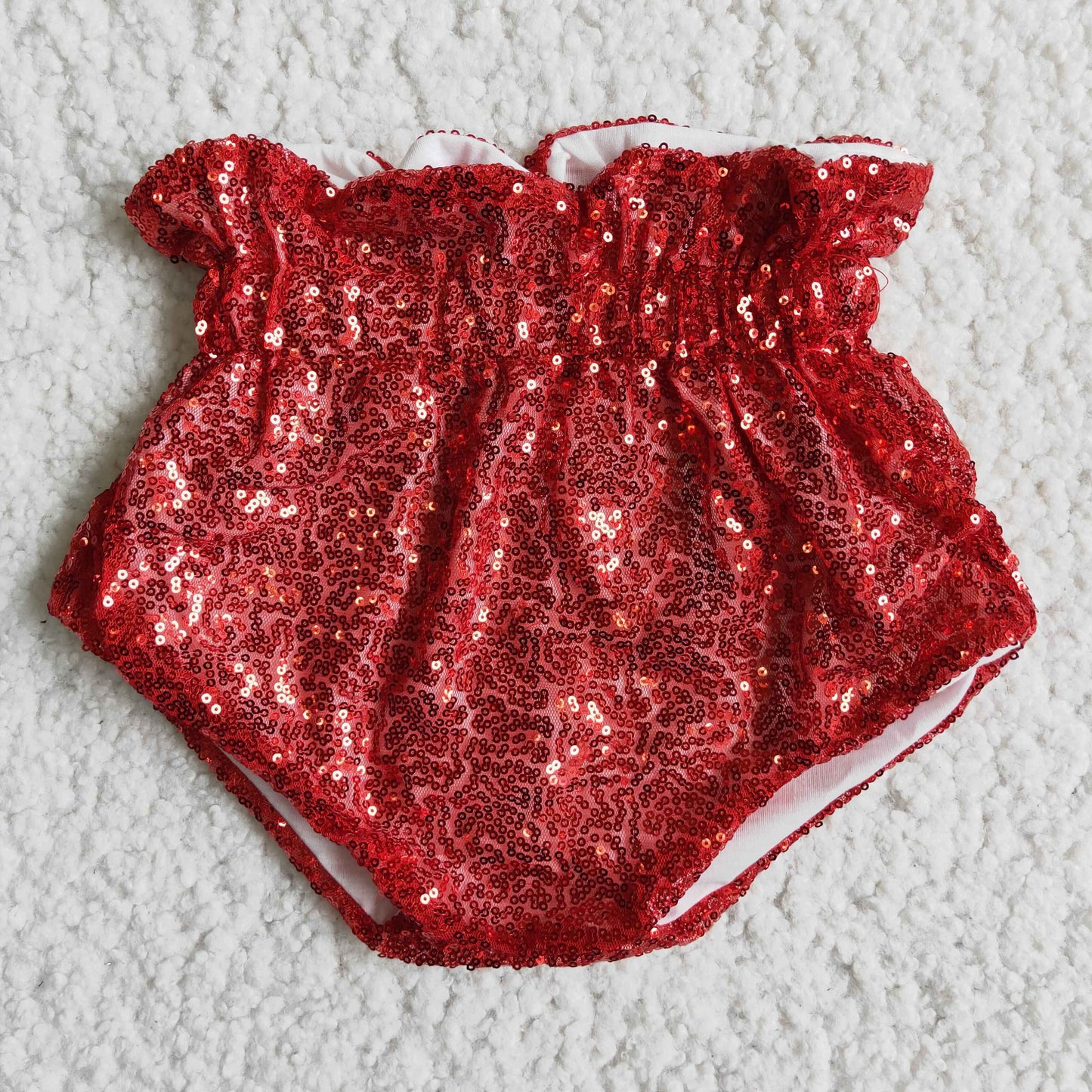 Baby girls sequined bummies
