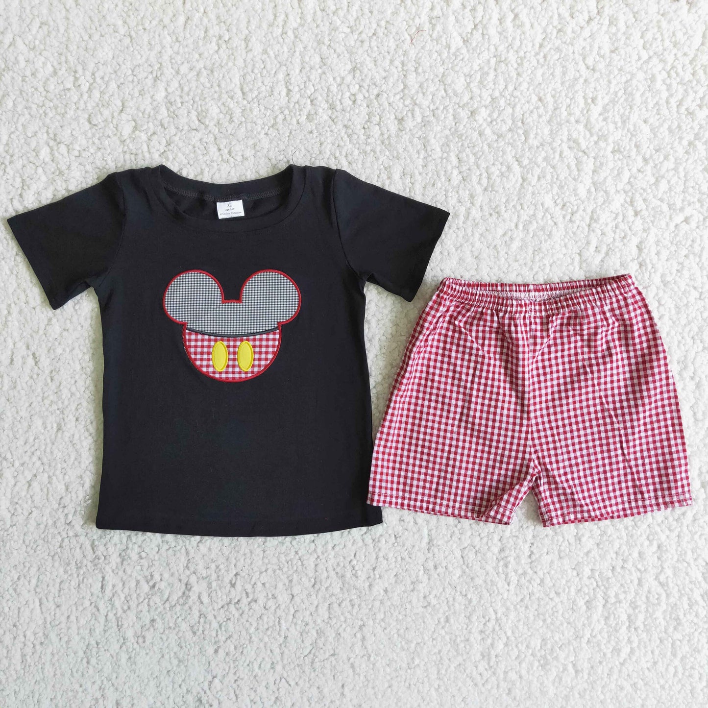 (Promotion)D5-15Boys summer short sleeve shorts embroideried outfits