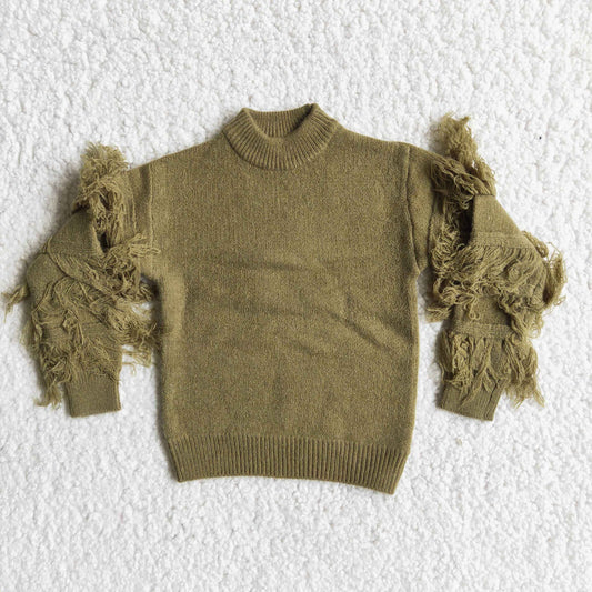 (Promotion) Baby girls tassels sweater   6 B11-40