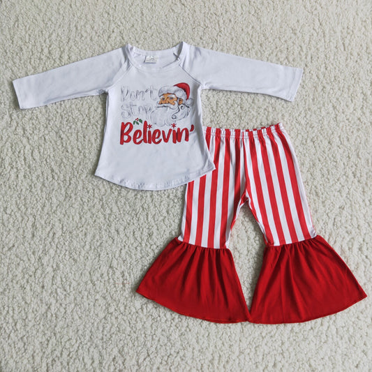 Long sleeve bell bottom pants Christmas outfits   6 A19-30