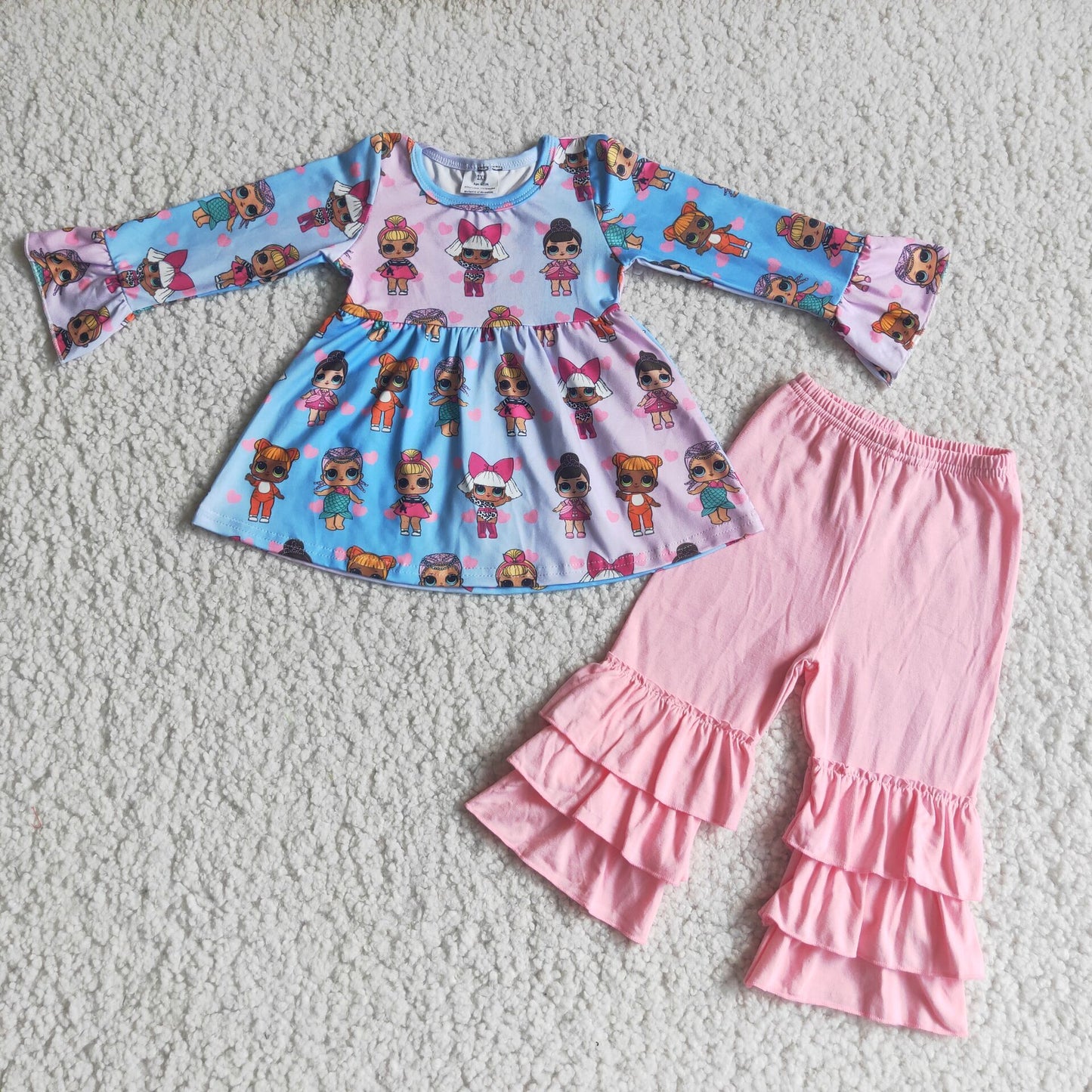 (Promotion) 6 A24-26 Long sleeve ruffles pants outfits