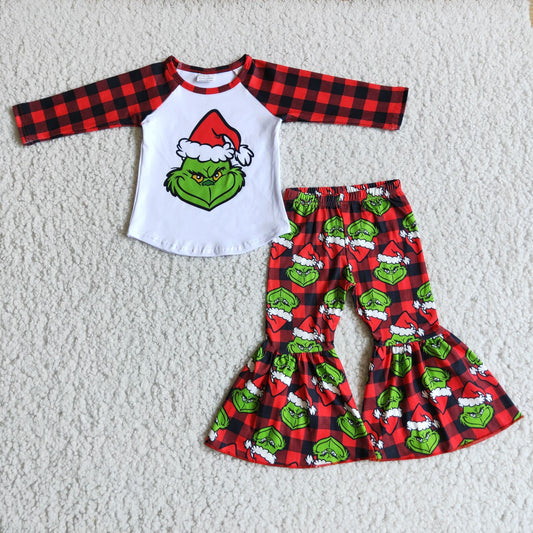 Long sleeve bell bottom pants Christmas outfits   6 A18-30
