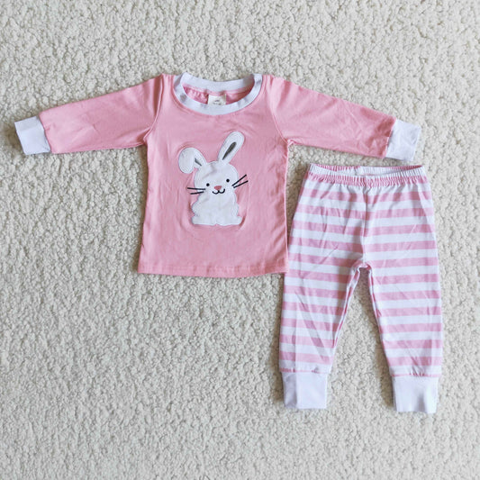 (Promotion)Girls long sleeve  bunny pajamas   6 B8-25