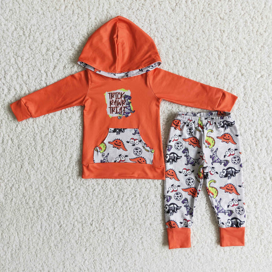 (Promotion) Boy's TRICK print hooded outfits    6 B9-4