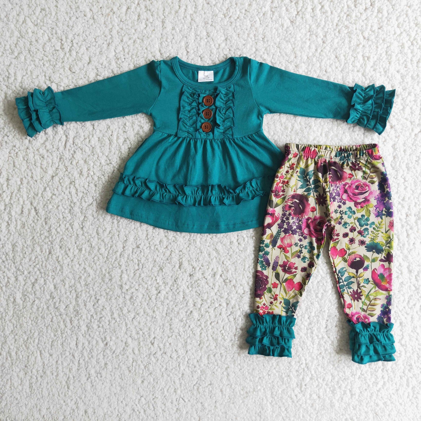 (Promotion)Long sleeve floral legging pants outfits    6 B12-20