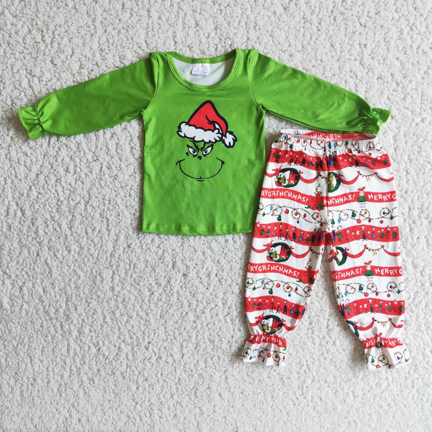 (Promotion) 6 A20-4 Christmas Frog Girls Green Top Outfits