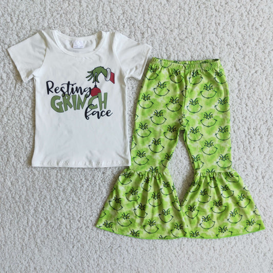 (Promotion) Short sleeve bell bottom pants Christmas outfits   E3-30