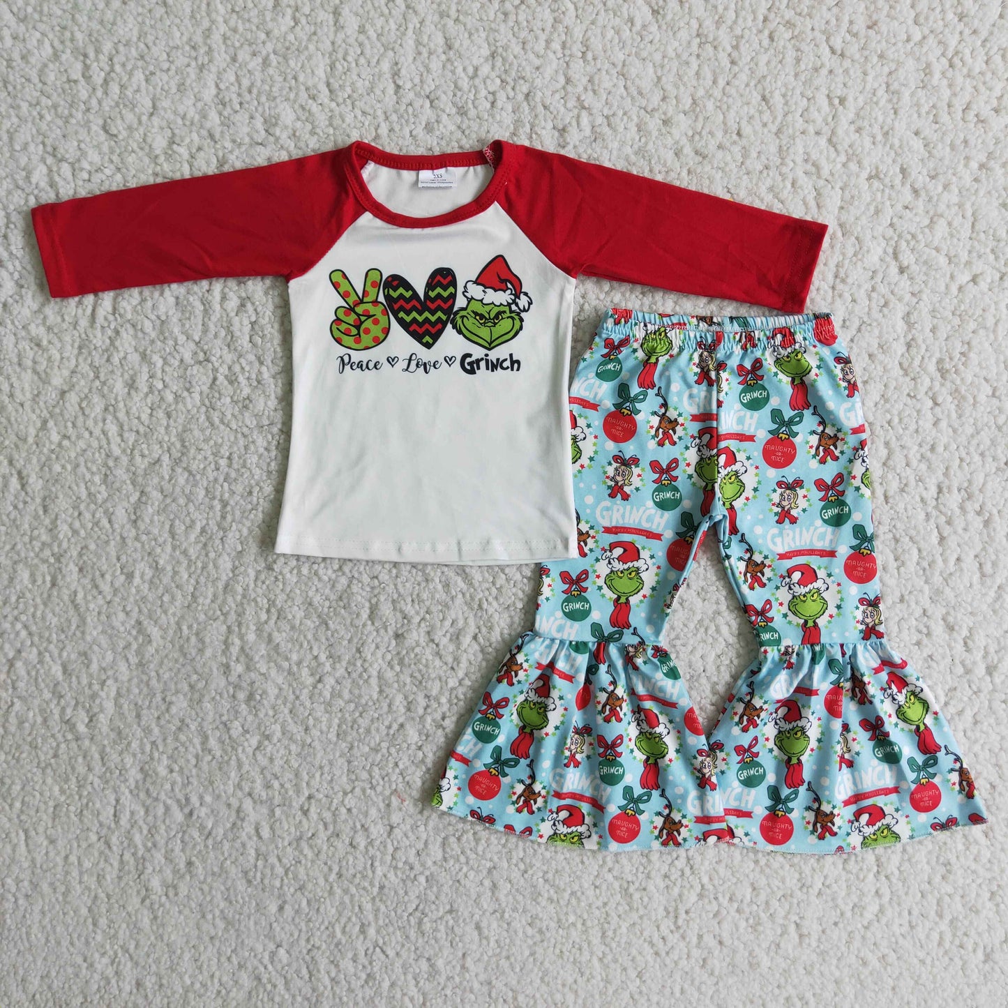 (Promotion)Long sleeve bell bottom pants Christmas outfits   	 6 A16-20